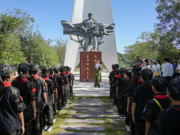 龙湾区“瓯越红课”研学走进洞头,传递长征精神